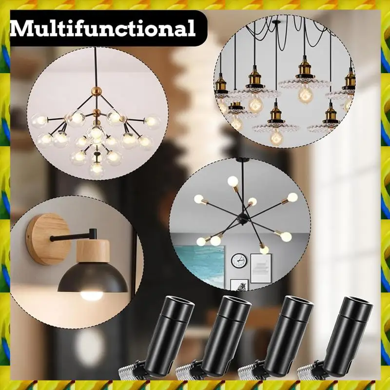 

WFF 4Pcs Sloped Ceiling Light Fixture Adapter 180 Degrees Track Pendant Helper For Irregular Lamp