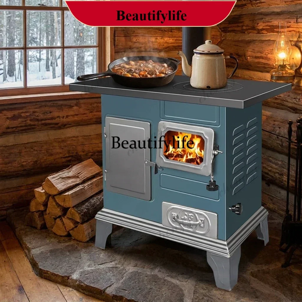 New Outdoor Fire Pits Oven Home Indoor Firewood Coal Dual-use Wood-burning Stove for Heating Thickened Rural Fireplace Heater