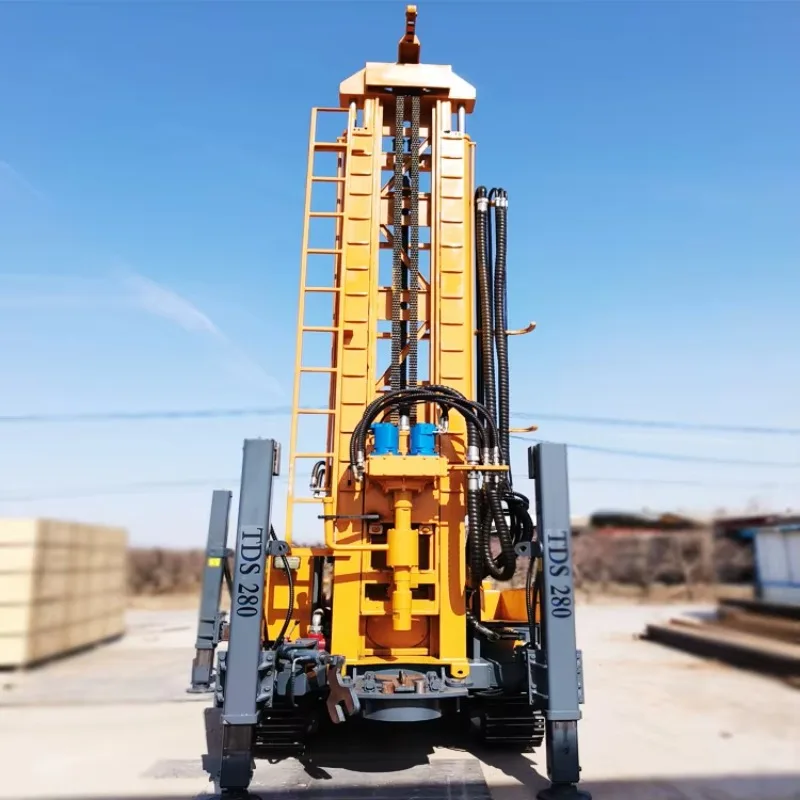 High Quality Eco-friendly 400m Steel Crawler Mounted Rotary Portable Water Well Drilling Rig Machine