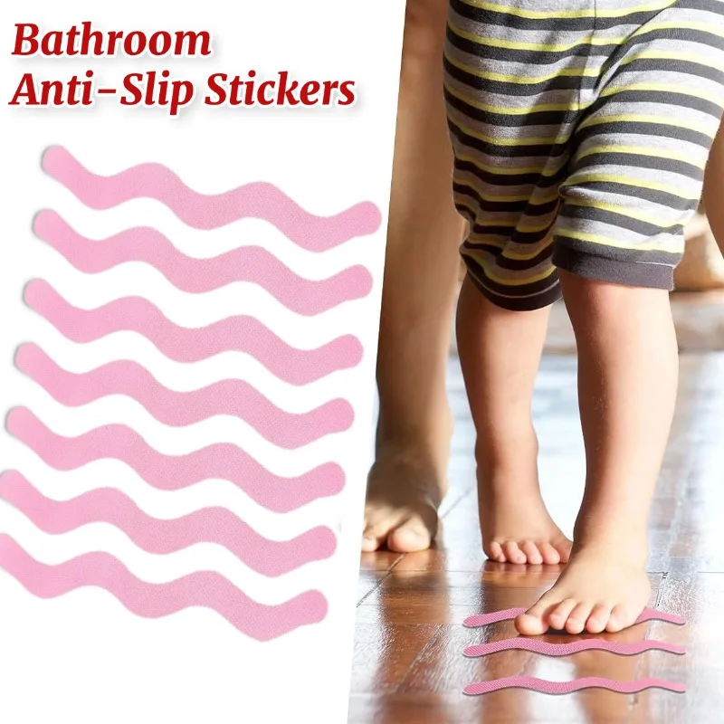 6 Package Transparent Anti-Slip Stickers For Bathroom Floor And Shower - Bathtub Floor Safety Anti-Slip Strips