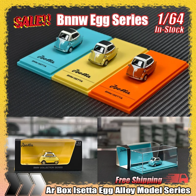

New In Stock Ar Box 1:64 Isetta Egg Series Original Factory Alloy Miniature Die-Casting Car Model Customized Children'S Toy Gift