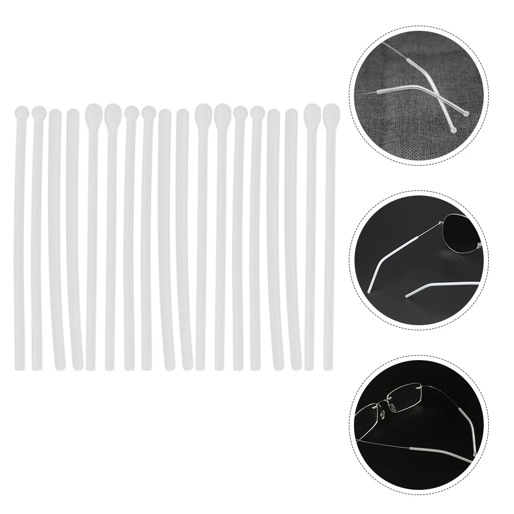 

12 пар черных чехлов для ножек очков, наконечники для очков, силиконовые подушечки для ушей, нескользящие наконечники для висков для занятий спортом