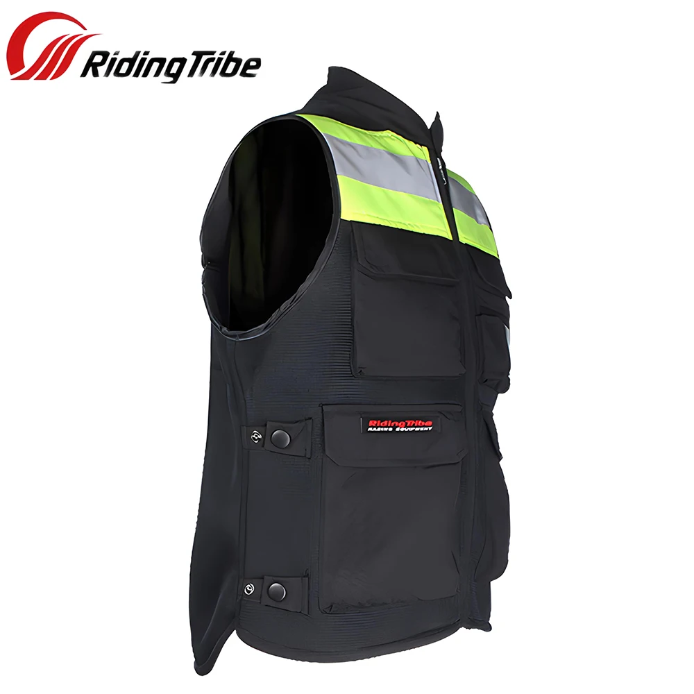 Men\'s Motorcycle Reflective Vest Motocross High Visibility Jackets Waistcoat Motorbike Racing Non-sleeve Touring Clothes