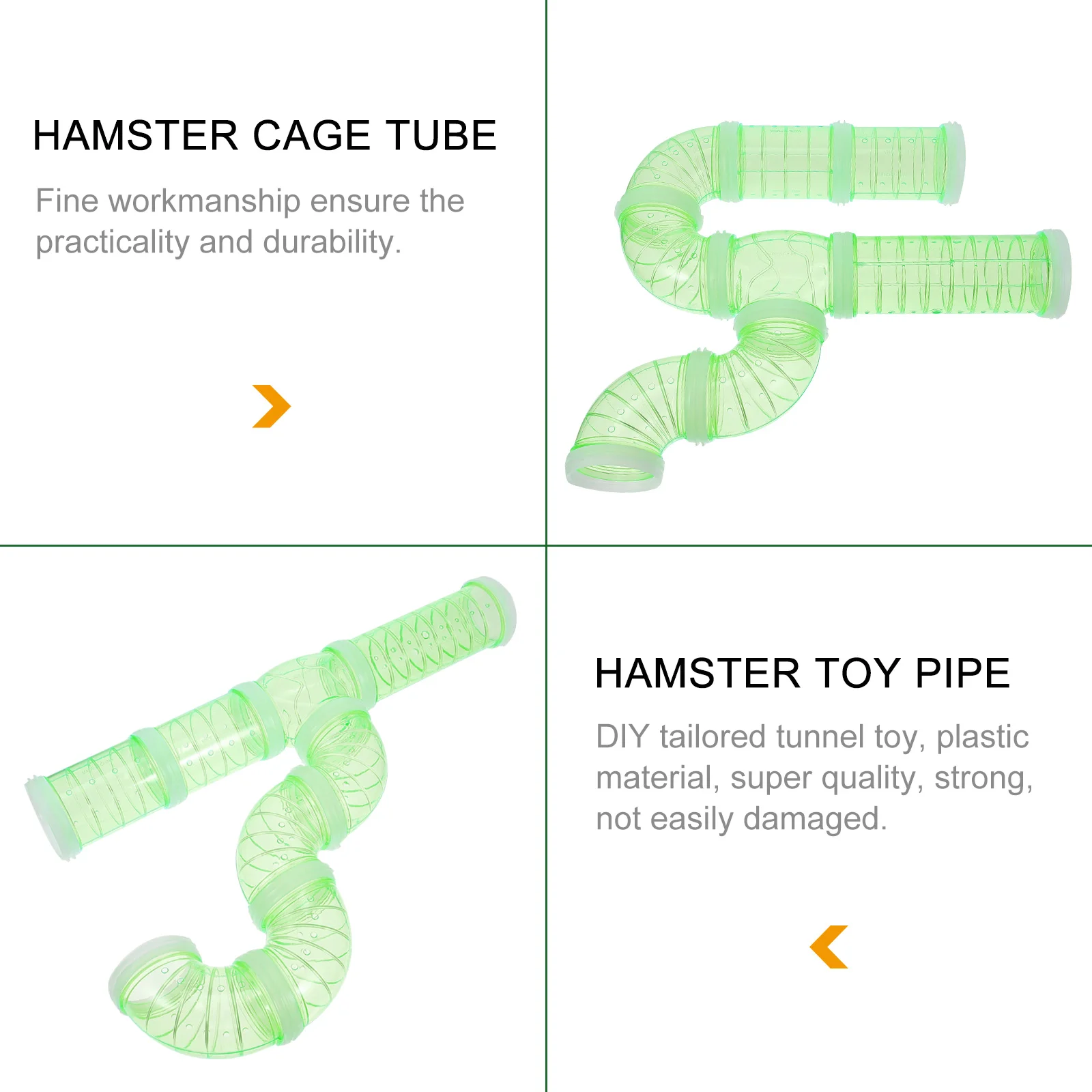 Hamster Pipe Cage Tunnel Adventure Toy Plastic Tube DIY Pet Toys Maze External Labyrinth