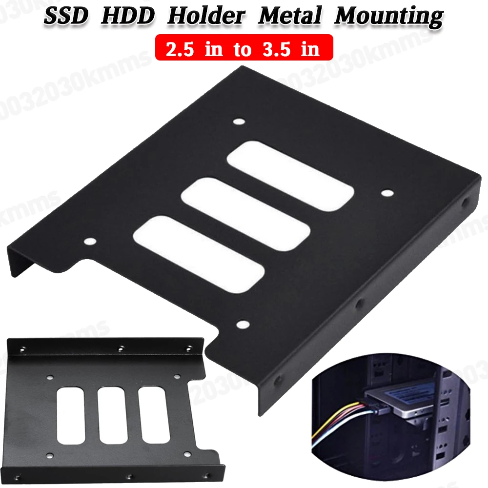 

2.5 inch to 3.5 inch Mounting Bracket Hard Drive Adapter SSD HDD Holder Metal Mounting Adapter for PC Hard Drive Enclosure