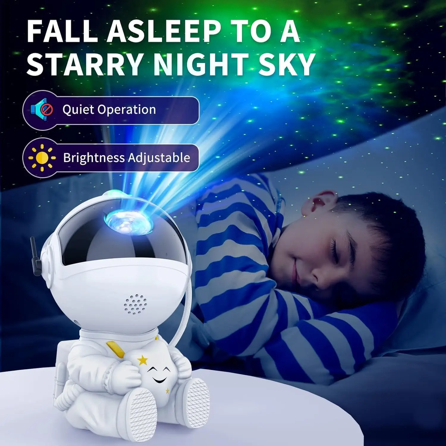 Star Projector Galaxy Night Light - Astronaut Space Projector, Starry Nebula Ceiling LED Lamp with Timer and Remote, Kids Room D