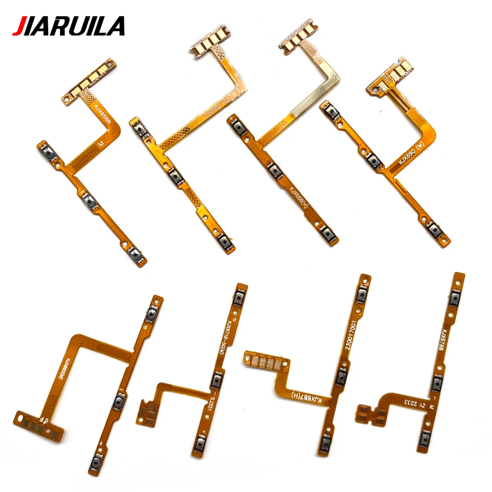 50Pcs，Power on/off Volume Key Button Flex Cable For Infinix Hot 6X 6 7 8 Lite 12 Pro 12i 12 Play 11s 11 2022 X675 GT 20 Pro