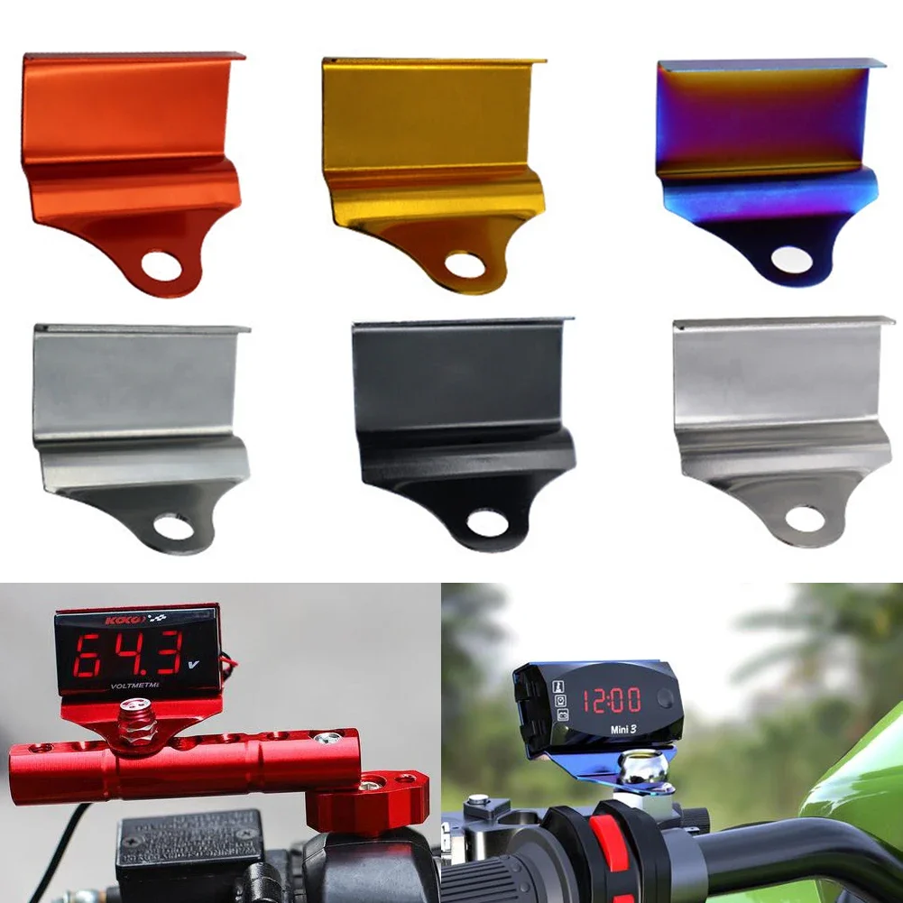 Universal Motorcycle Meter Bracket CNC Aluminum Square Water Temperature Voltmeter Thermometer Tachometer Mounting Holder