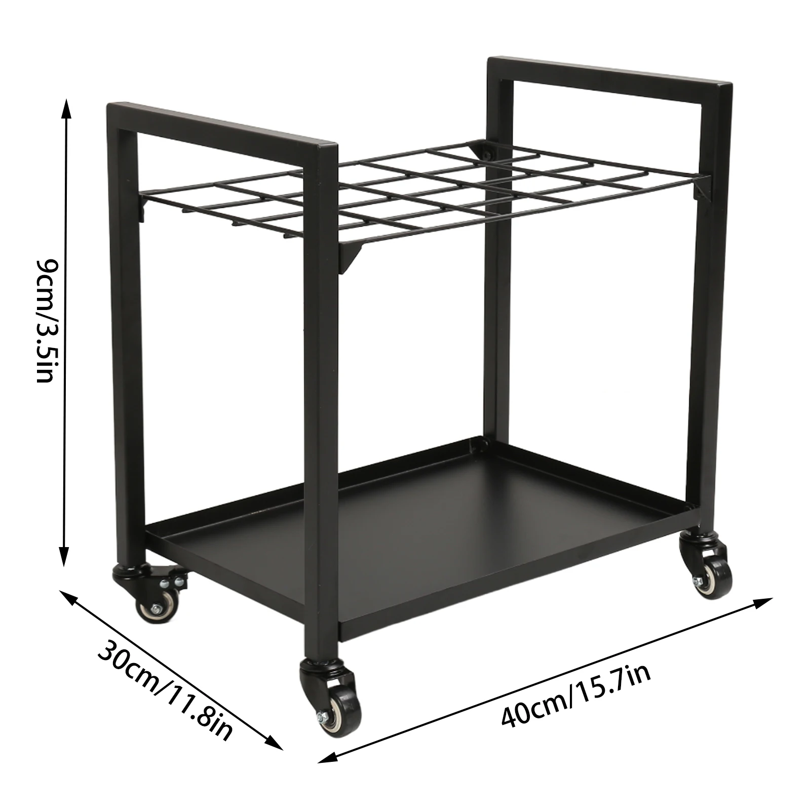 20 Slots Blueprint Storage Rack Cart Blueprint Roll File Holder Metal Blueprint Holder with Wheels for Office School