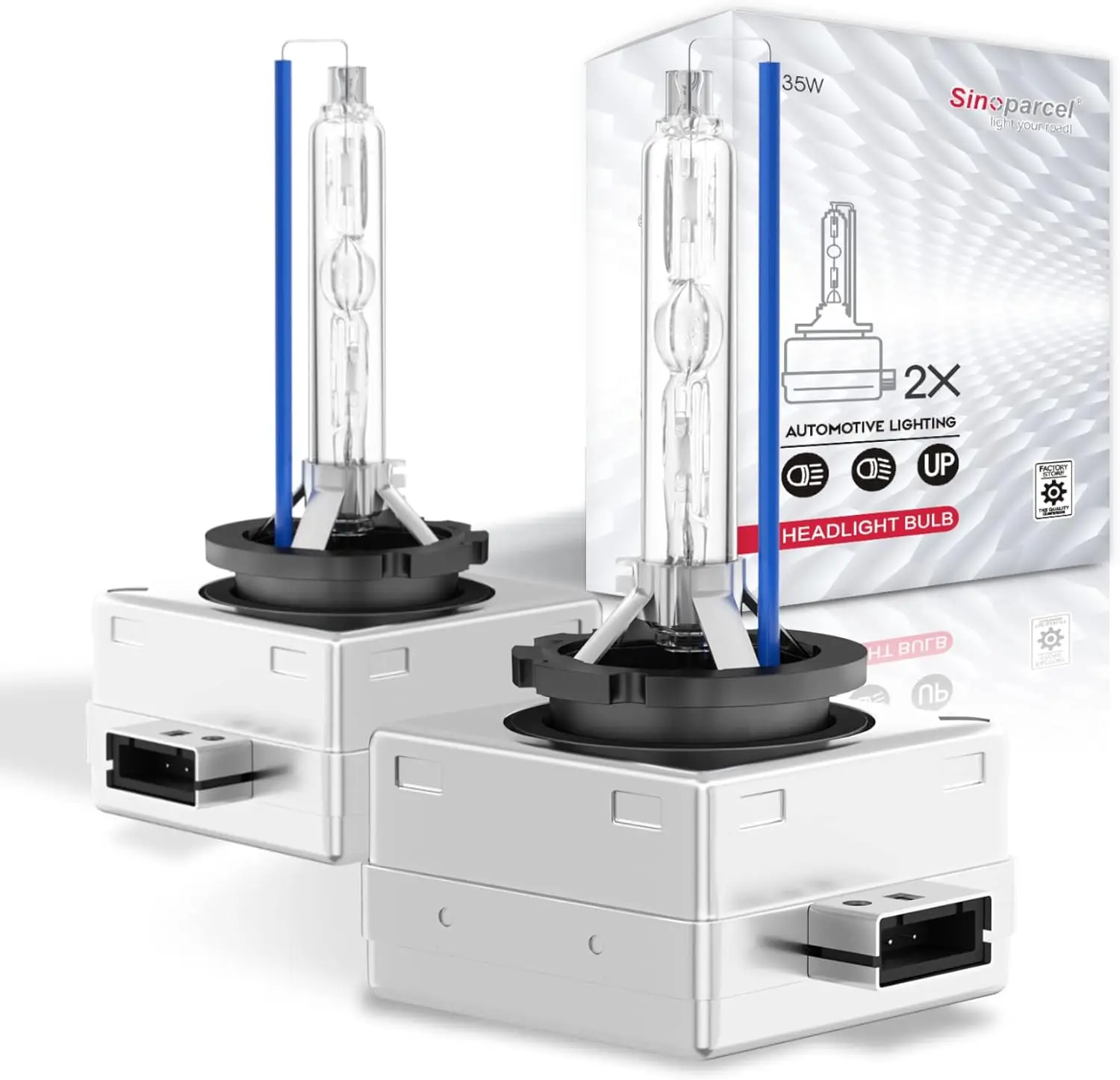 

D1S Xenon HID Headlights Bulb - 8000K 35W High Low Beam 66144 66140 85140 85415 Replacement Bulb - Pack of 2