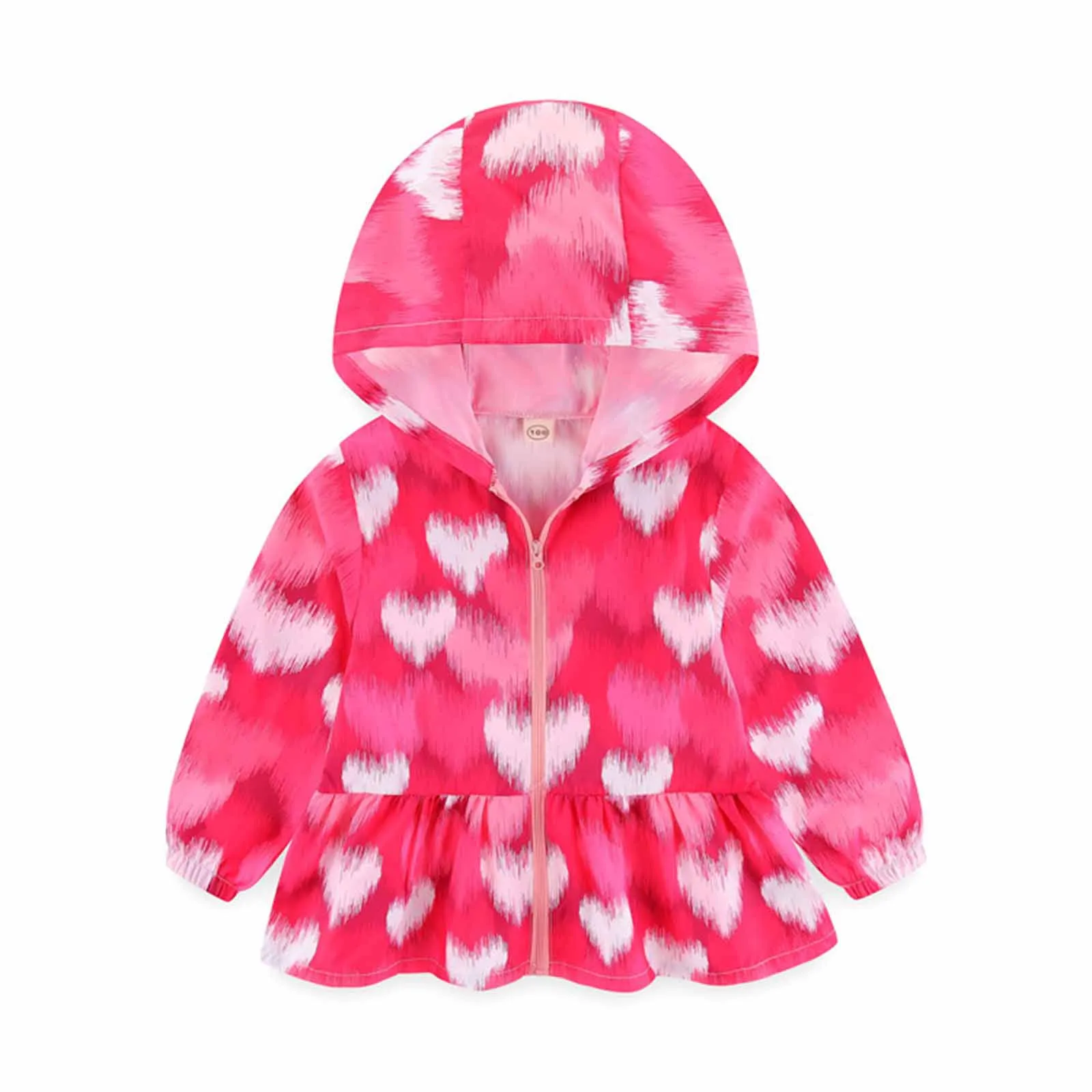 Spring Autumn New Children's Clothing Kids Jacket Outerwear Cartoon Zipper Toddler Clothes Hooded Jacket For Girls Manteau Fille