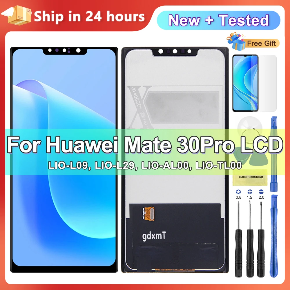 For HUAWEI Mate 30 Pro Display , For Mate 30 PRO LIO-L09 L29 LCD Touch Screen Digitizer Assembly Replacement 100% Tested