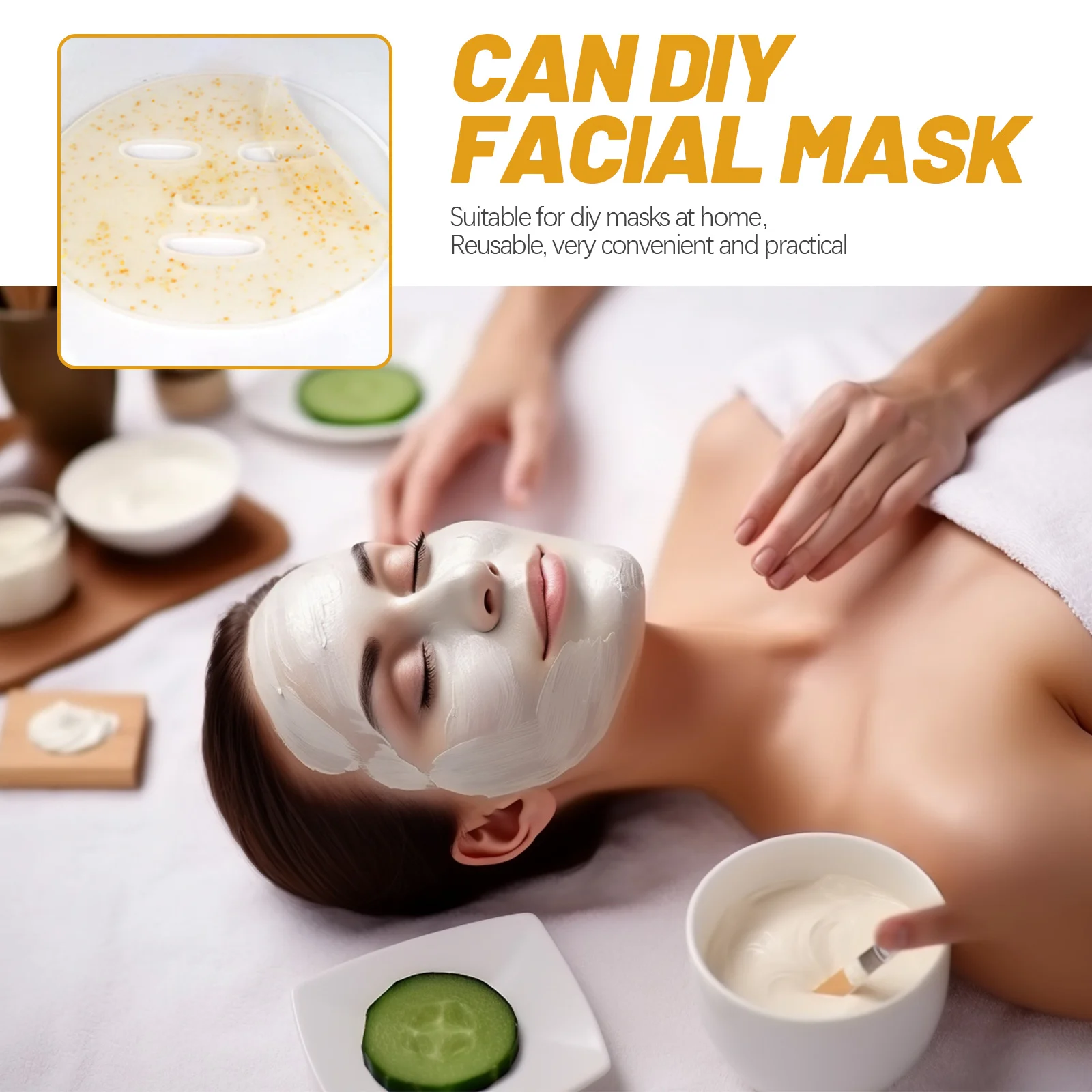 2 pezzi maschera fai da te stampo riutilizzabile vassoio in silicone maschera riutilizzabile stampo collagene viso salone domestico uso professionale cura della pelle