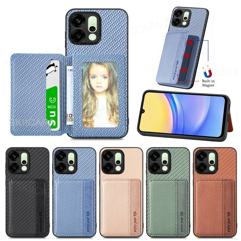 حافظة لهاتف OPPO Reno 14 Pro 14F 13 Pro 13F 12Pro 11 11F 10 Pro Plus محفظة حامل بطاقة حامل غطاء مغناطيسي من الجلد أكياس الهاتف
