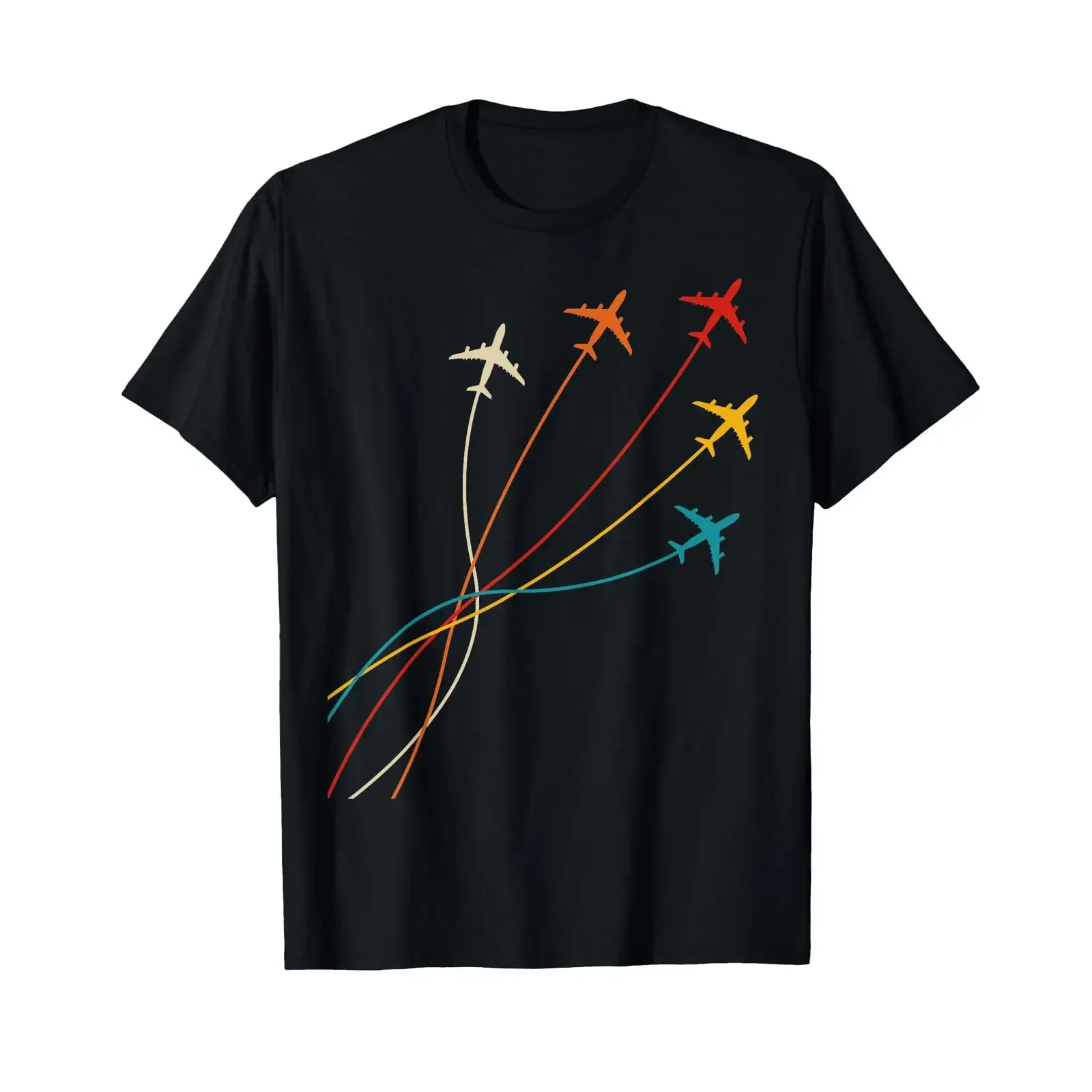 Aeroplane Pilot Aviation Vintage Retro T Shirt vintage Washed Unisex graphic Breathable Stylish homme streetwear Soft