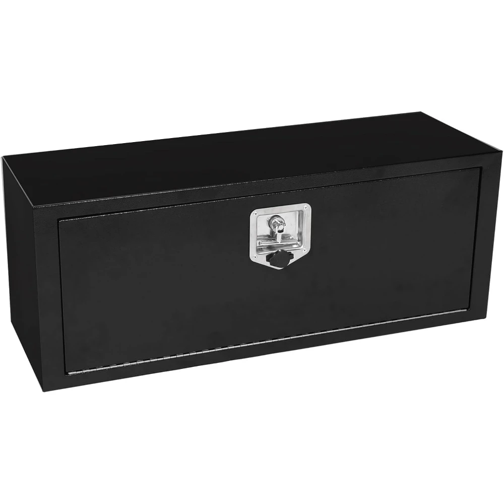 

36" Steel Truck Bed Toolbox, Lockable Weather-Resistant Storage Chest for Pickup Trucks & Work Vans, Heavy Duty Metal Organizer