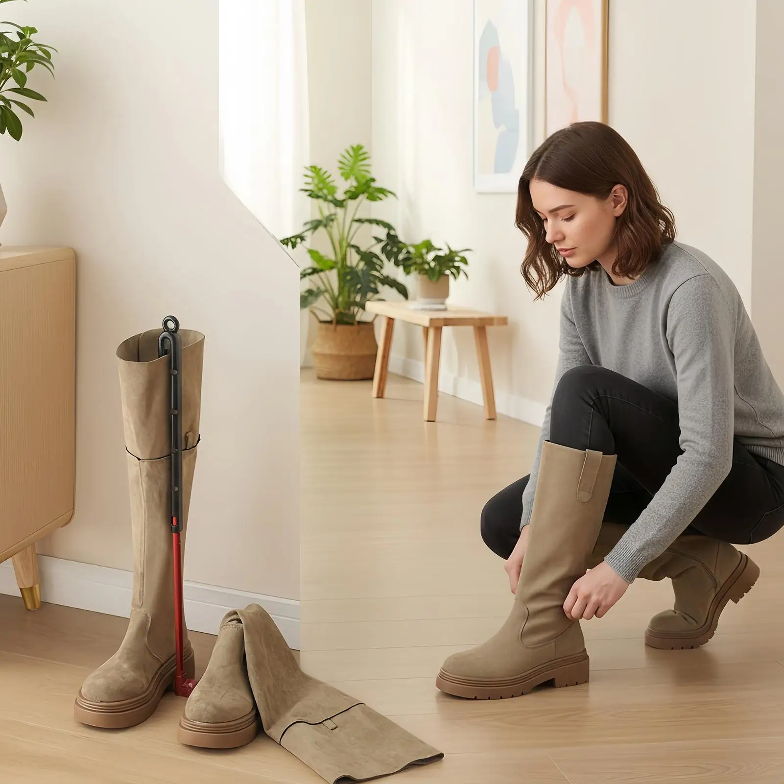 Boot Stand Up Inserts Multifunctional Space-Saving Boot Shaper Stands For Closet Organization For Hotel Apartment Rental School