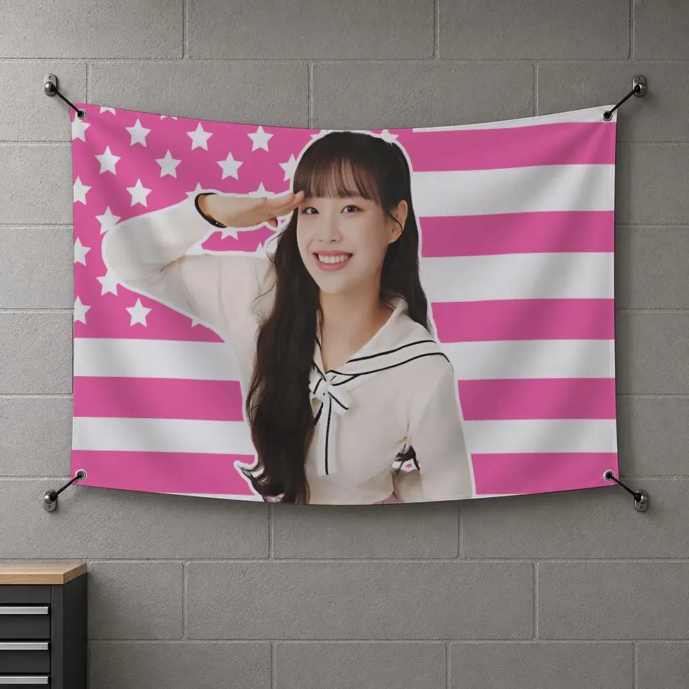 Pop L-Loona Chuu Salute Flags Interior Wall Hanging Background Art Banner Bedroom Home Living Room Outdoor Party Decor
