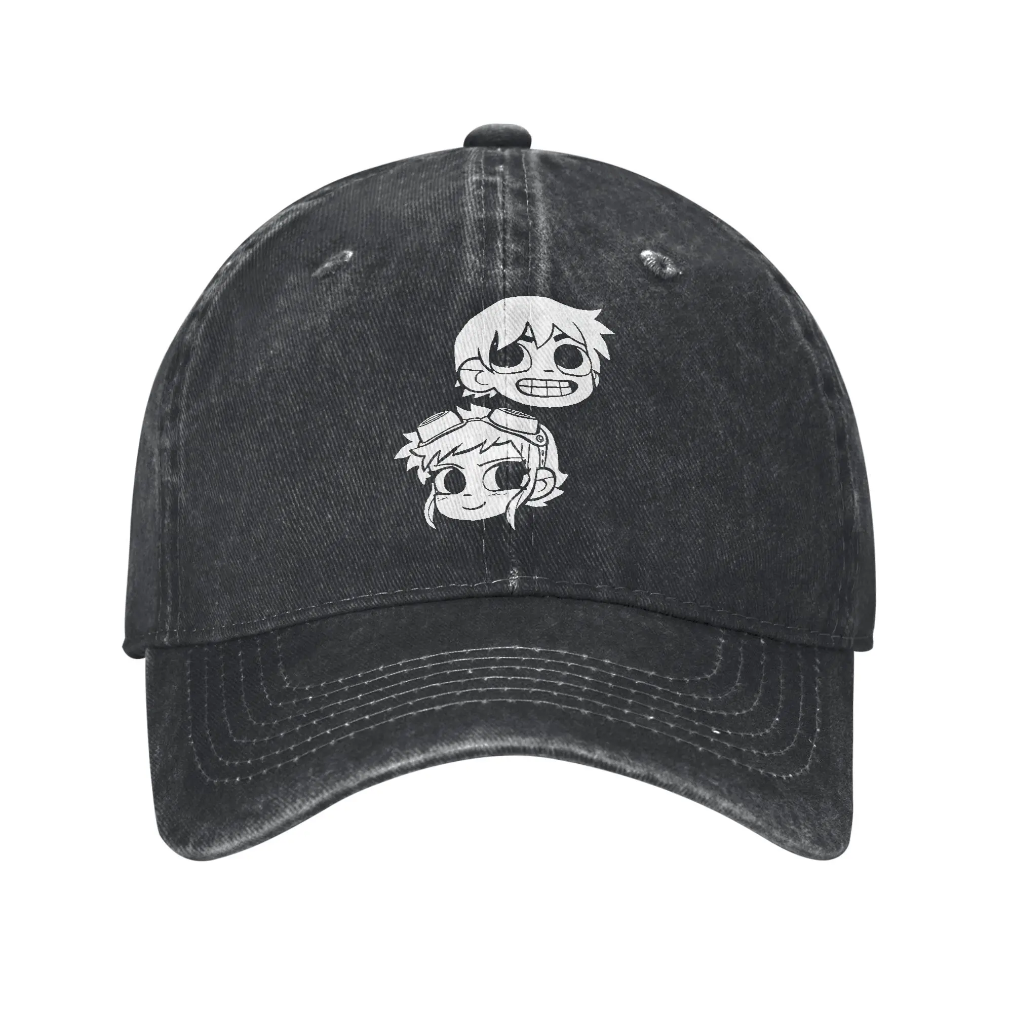 Scott Pilgrim vs. the World Gorras estampadas Hombres Mujeres Algodón Trucker Hat Uso diario Gorra de béisbol ajustable