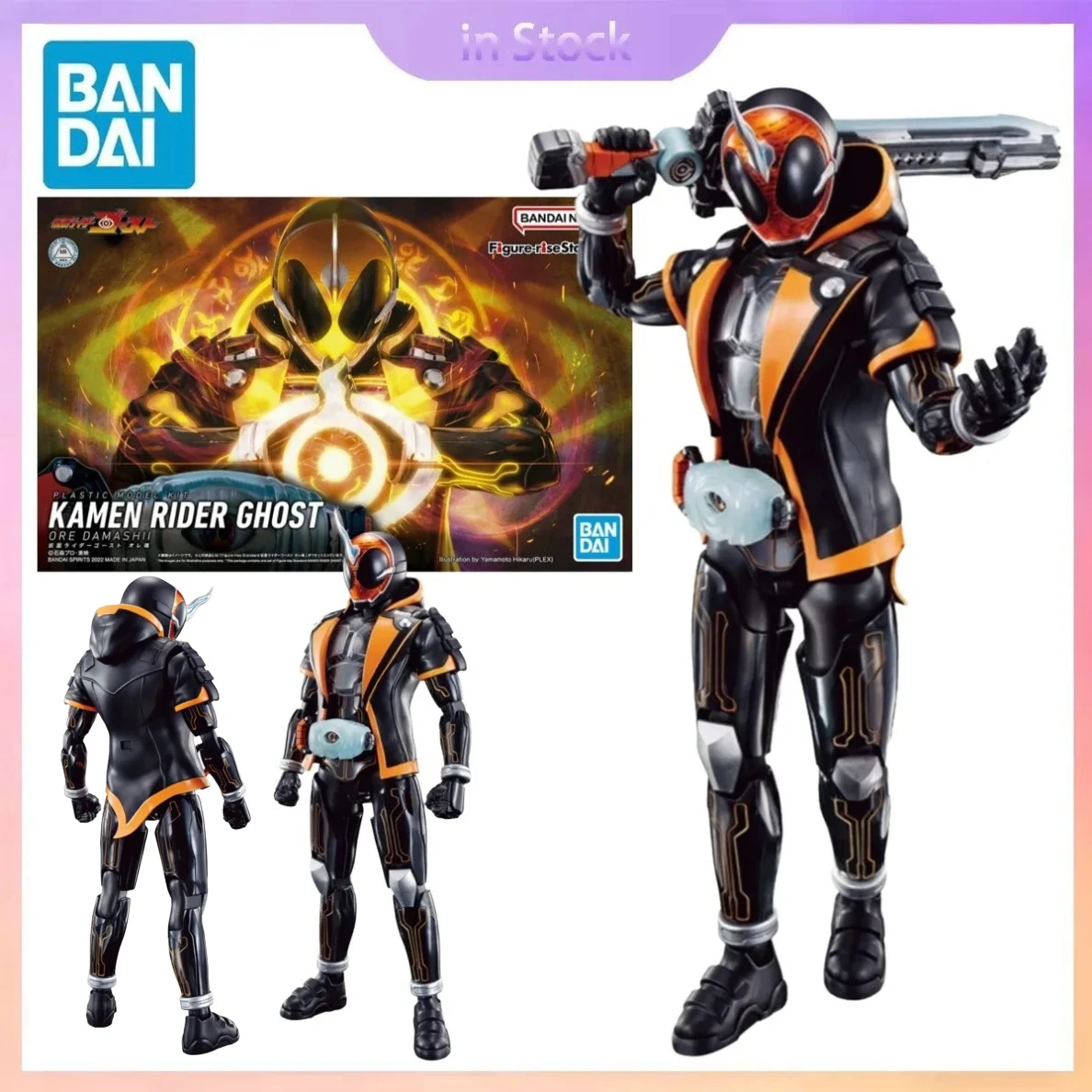 

In Stock Original Bandai Genuine Figure-rise Standard Kamen Rider Ghost Masked Rider Anime Collection Action Figure Model Kits