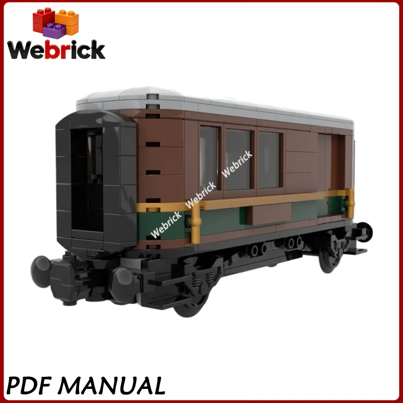 

Mail Wagon Deluxe Coach Upgrade Parts Fit For 60511 Steam Train MOC Bricks City Railway Display Model