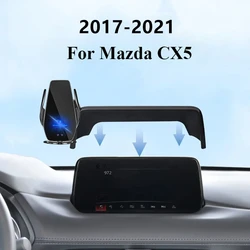 For 2017-2022 Mazda CX5 CX-5 Car Screen Phone Holder Wireless Charger Navigation Modification Interior 7/10.25 Inch Size