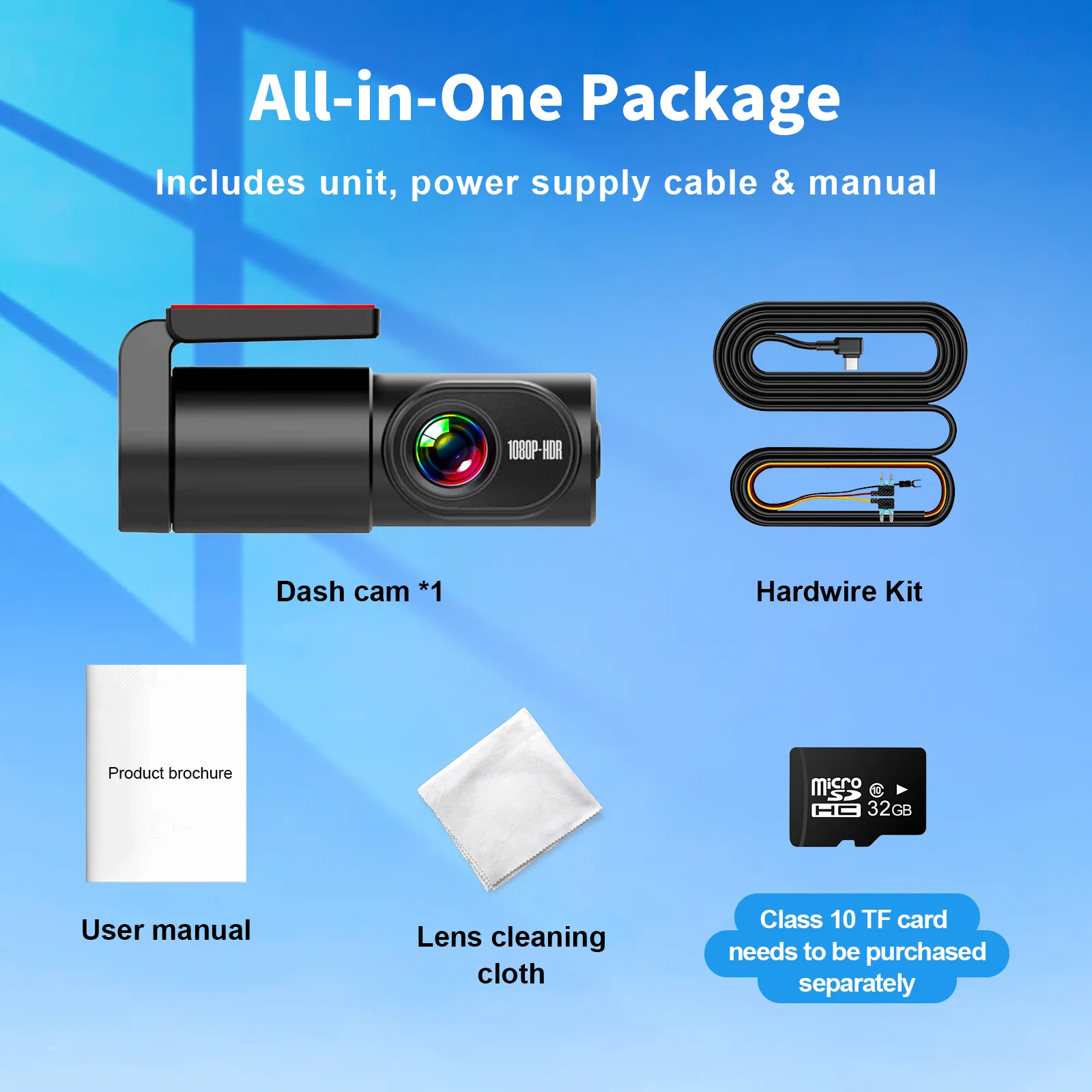 Cámara de salpicadero WiFi de 1080P para coche, cámara DVR, Mini grabadora de vídeo HD, visión nocturna, cámara frontal para coche, modo de estacionamiento 24H, Dashcam gran angular