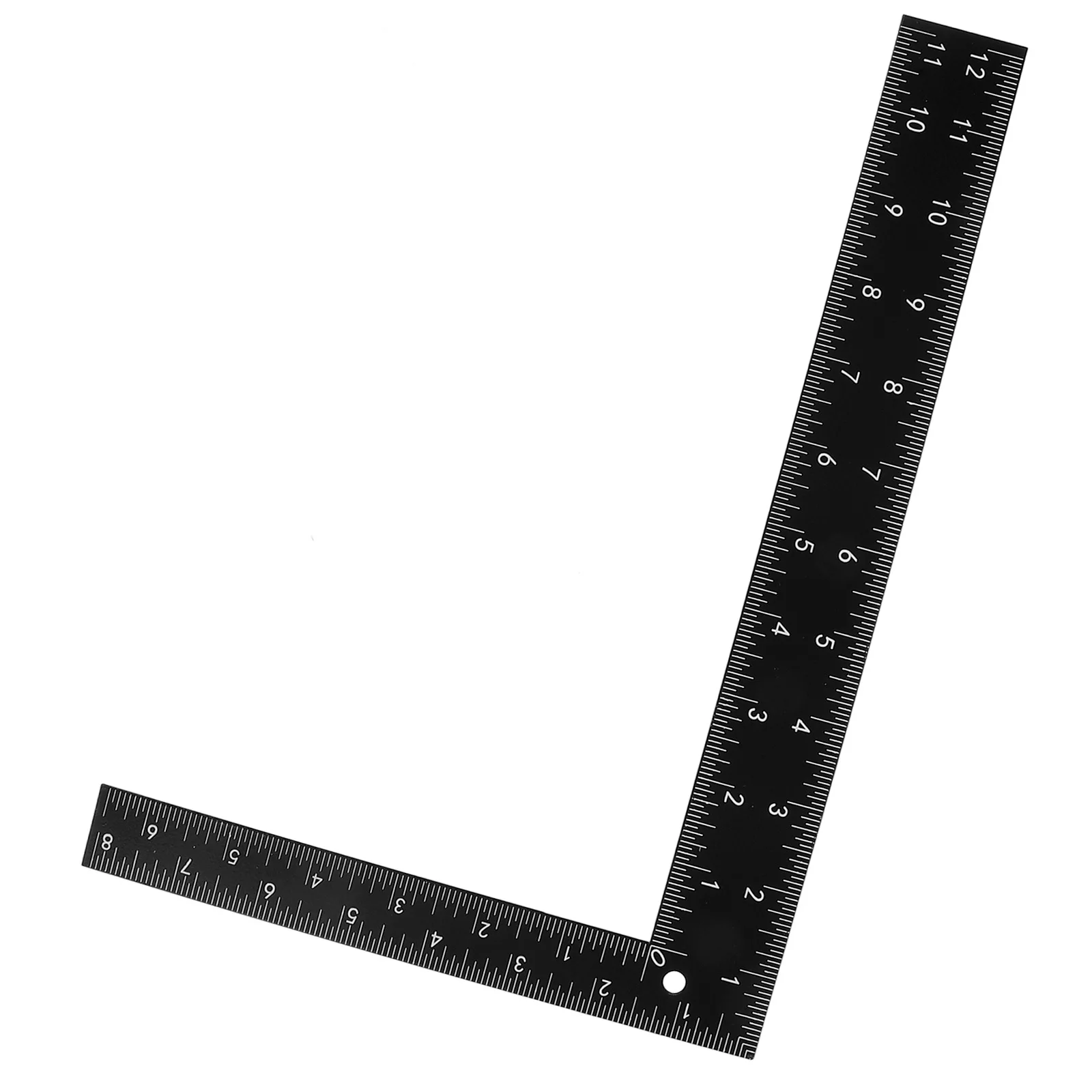 Black Right Angle Steel Ruler 90 Degree Measuring Tool For Woodworking Crafting Drawing Layout Instruments