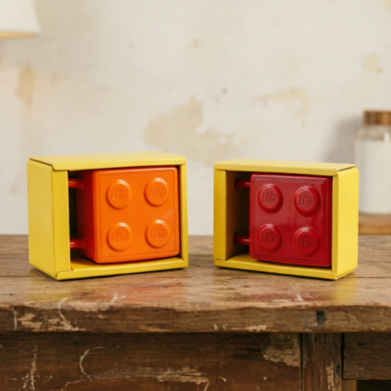 320ml Ceramic Mug 2x2 Red LEGO Brick, Creative Block Shape, Anti-scald Handle, Practical Daily Use for Home Office Life - view 3