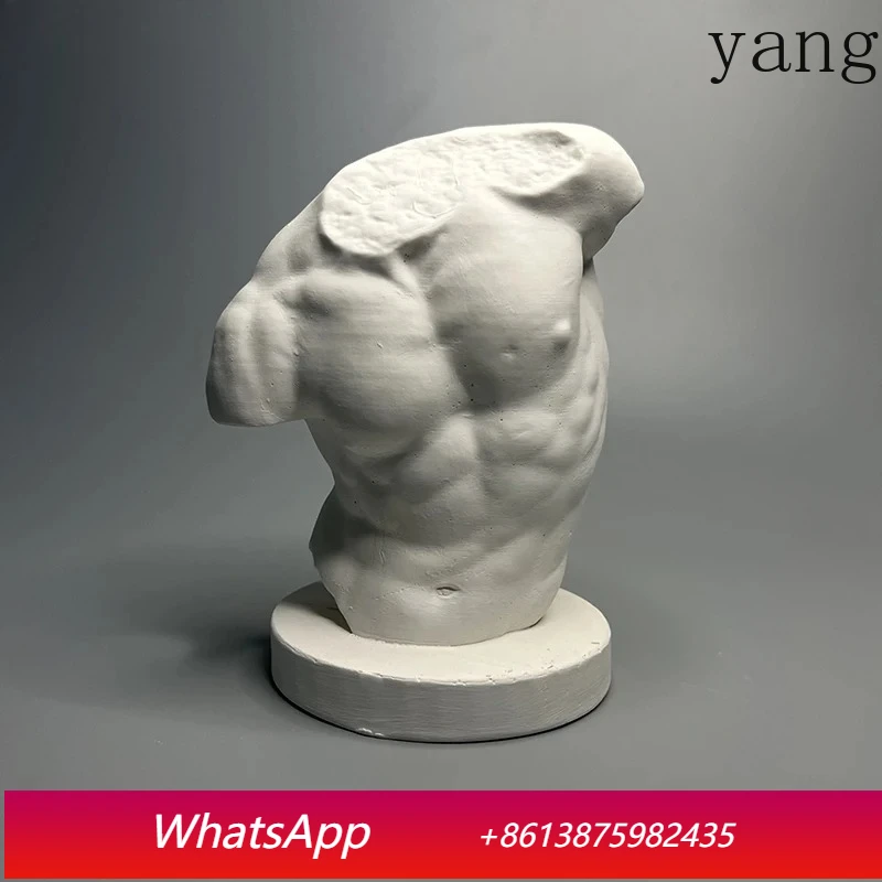 

Bodybuilding Half Body Figures Plaster Statue Desk Decoration Ornaments Artwork Characters Sculpture Room Aesthetic Decor