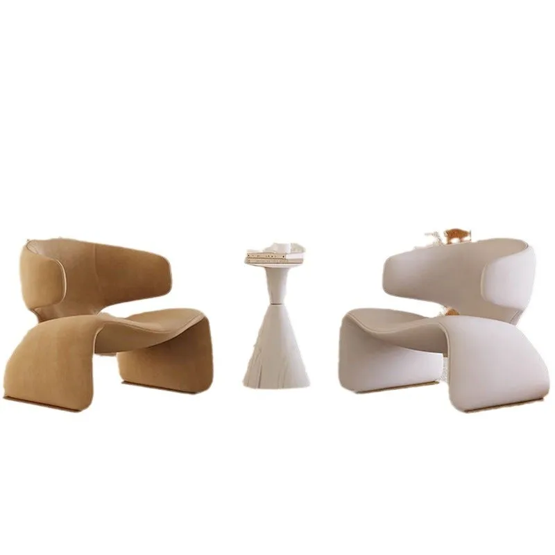 Nordic Cream Style Single Lazy Sofa Chair French Light Luxury Leisure Living Room Internet Famous Armchair