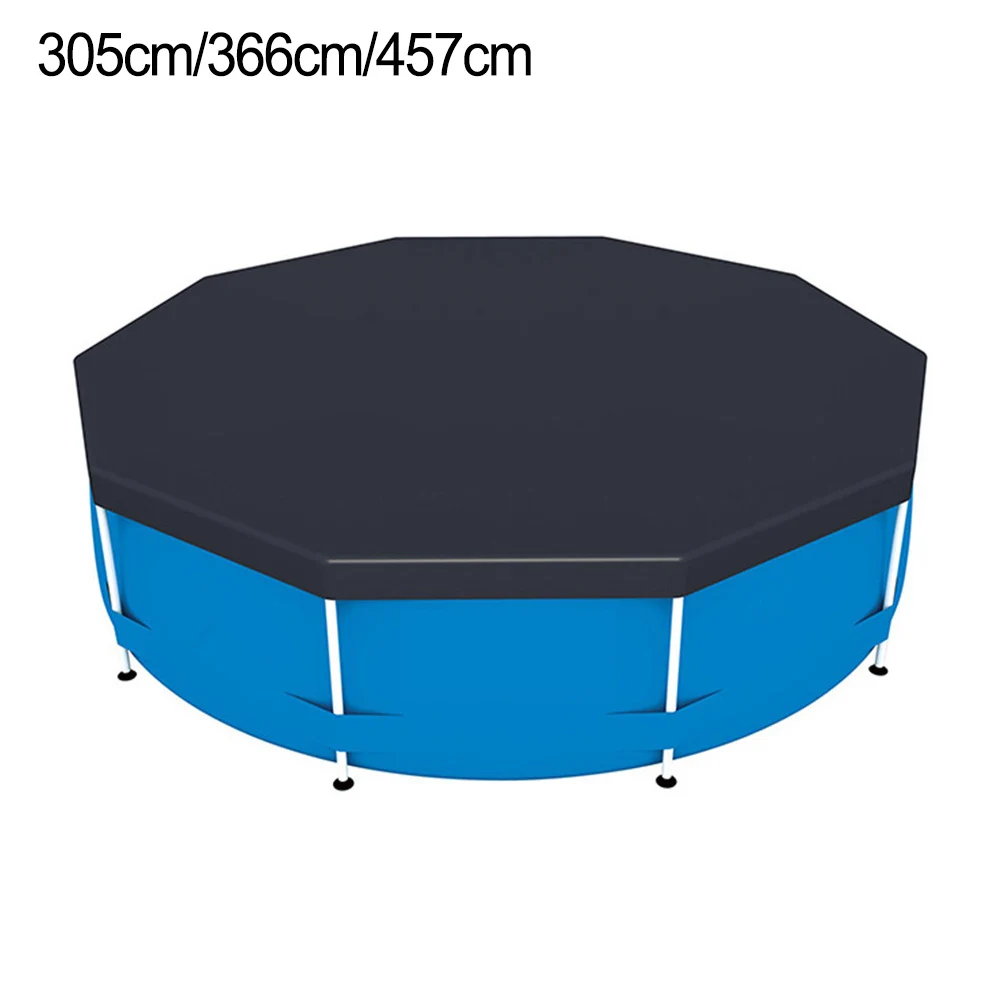 

1pcs Round Pool Cover For Inflatable Frame Pools Hot--Tub Spa Waterproof And Dust Cover Above Ground Pools Lid Easy To Install