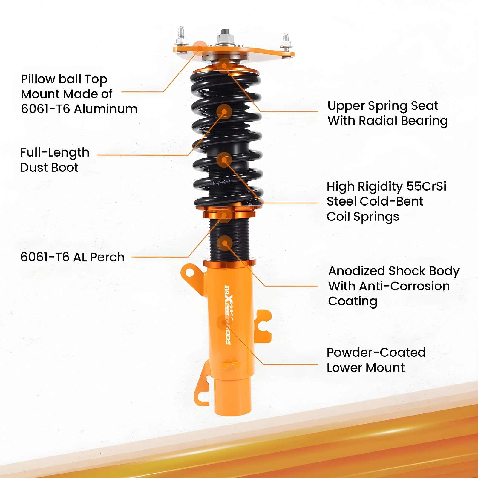 

Racing Coilover Kit for Mini Cooper R50 R52 Cooper S R53 2001-2006 Shocks Struts