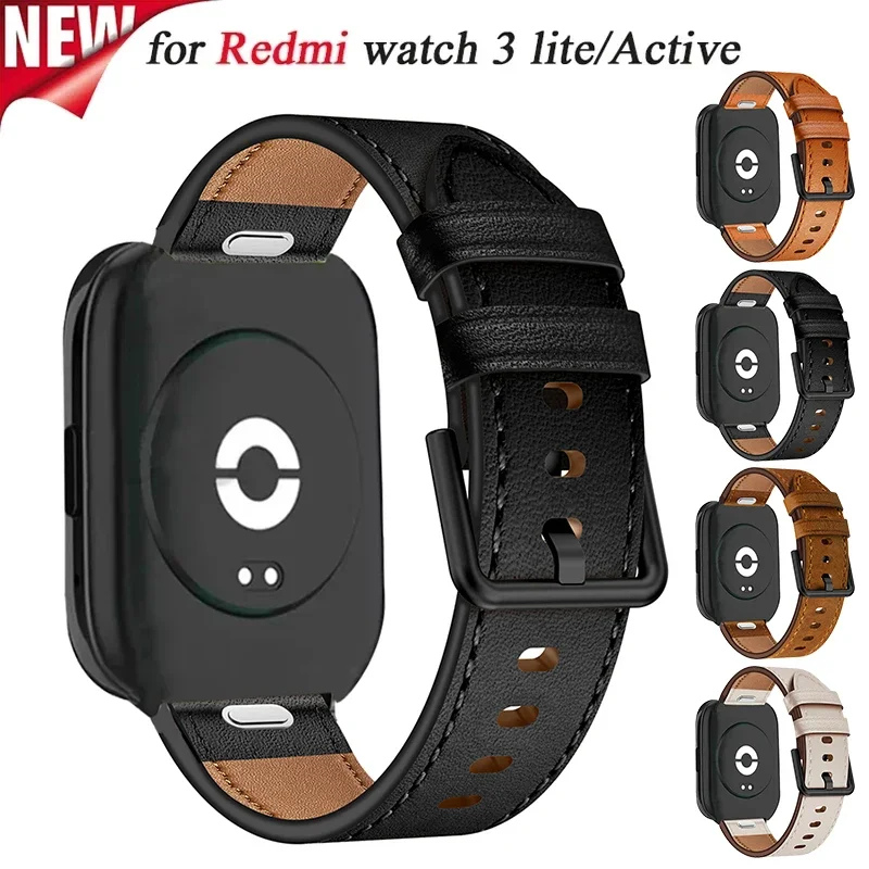 

Quick Release Leather Strap for Xiaomi Redmi Watch 3 Active 22mm Wristband Bracelet for Redmi Watch 3 Lite Band Accessories