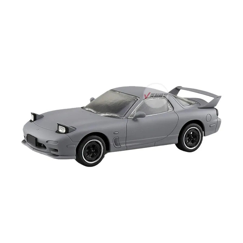 Modèle de voiture à assemblage statique Aoshima-06550 1/32 initiale D Takahashi Qijie RX-7, kit de modèle de séparation de couleur sans adhésif