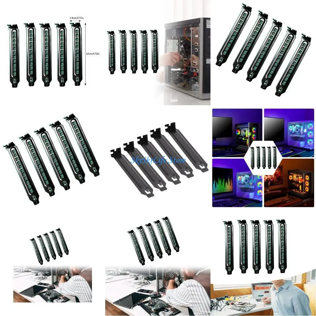 

E65E Нержавеющая сталь Заглушка слота PCI Заглушка PCI Кронштейн для рассеивания тепла Пылезащитная перегородка Доступ к