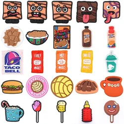 Snack Shoe Accessories Hamburger Bottles Garden  Shoe Decorations Charms for Kids Girl Boys Gifts