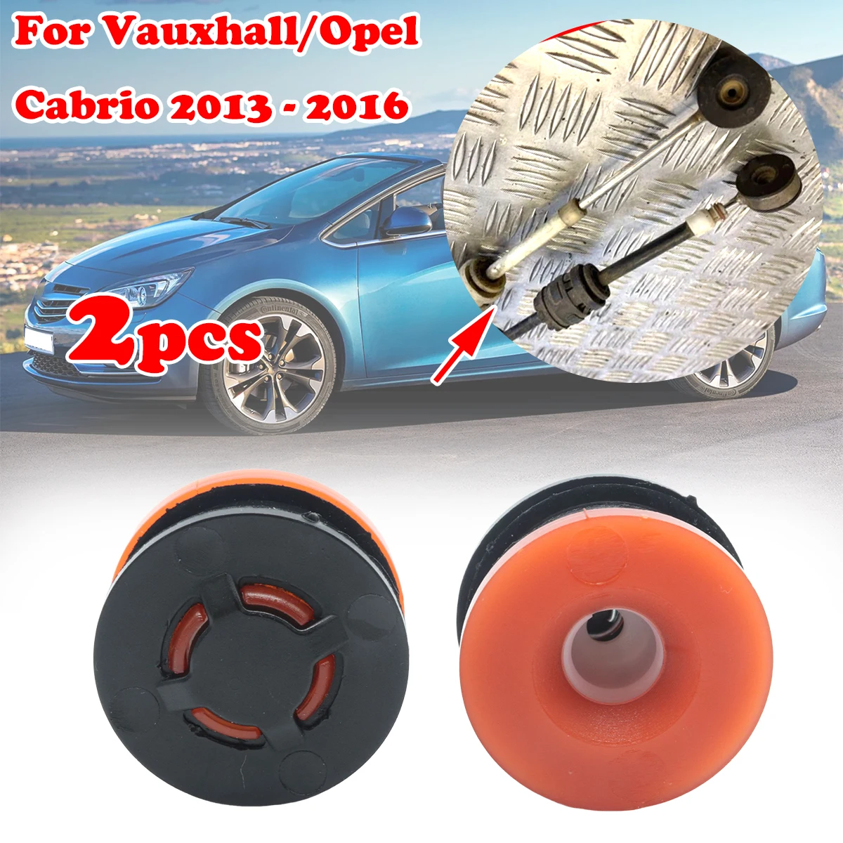 

2set Gear Shift Cable Linkage End Rod Bushing Adapter Gromme Manual Transmission For Vauxhall/Opel Cabrio 2013 2014 2015- 2016