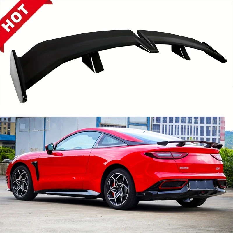 

Универсальный задний спойлер автомобиля, хвостовое крыло - глянцевый черный, материал ABS, простая установка для внешнего украшения седана/купа