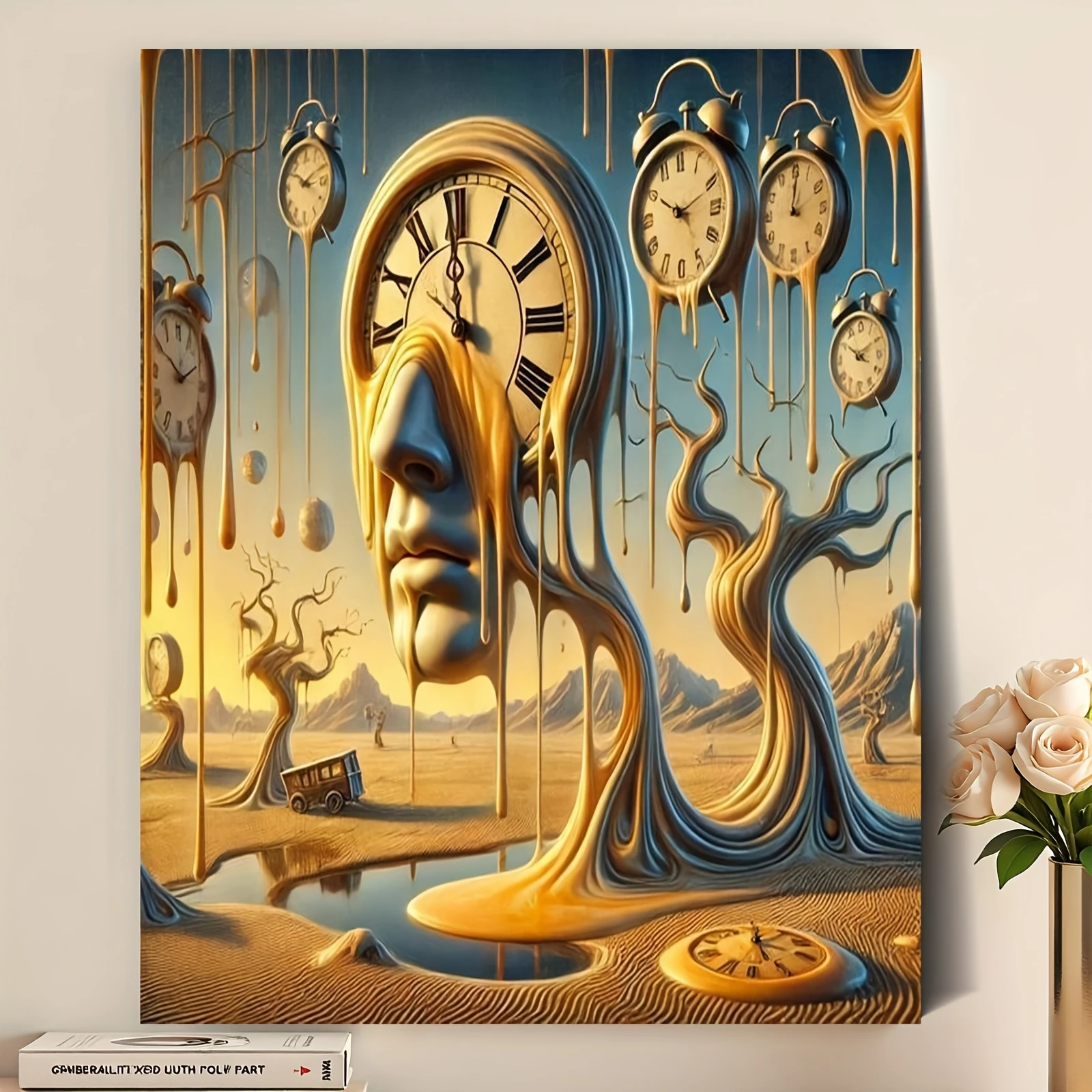 Abstract Melting Clocks 500/1000/1200/2000 PCS Jigsaw Puzzles Family Activity Games for Gameroom Bedroom Home Decor Gifts