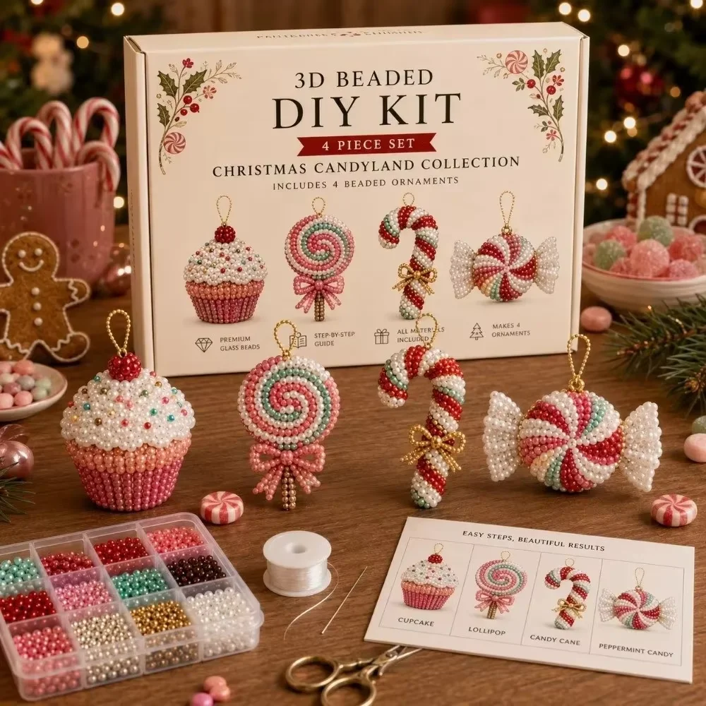 3D Christmas Bead Craft Kit 4