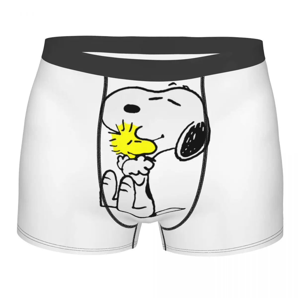 

Snoopy Woodstock Cartoon Animated Boxer Shorts Men 3D Printed Male Breathbale Underwear Panties Briefs