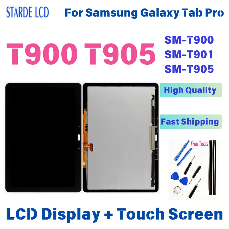 12.2” For Samsung Galaxy Tab Pro T900 LCD Display Touch Screen Digitizer Full Assembly T901 T905 SM-T900 SM-T905 Replacement LCD