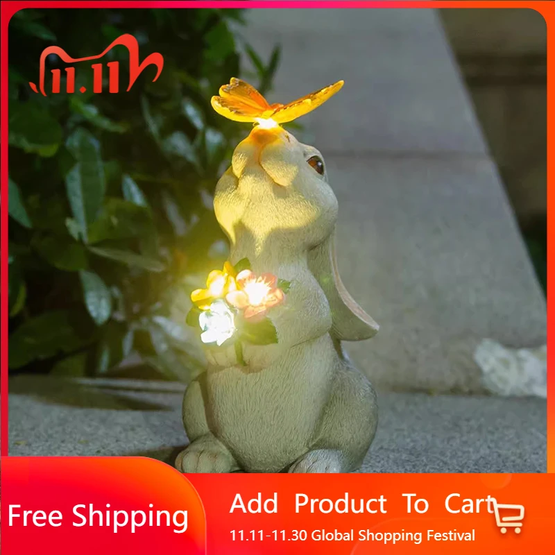 

Rabbit Animals Outdoor Light Modern Luxury Designer Display Creative Lamp Lighting Waterproof Luce Giardino Lights Decoration