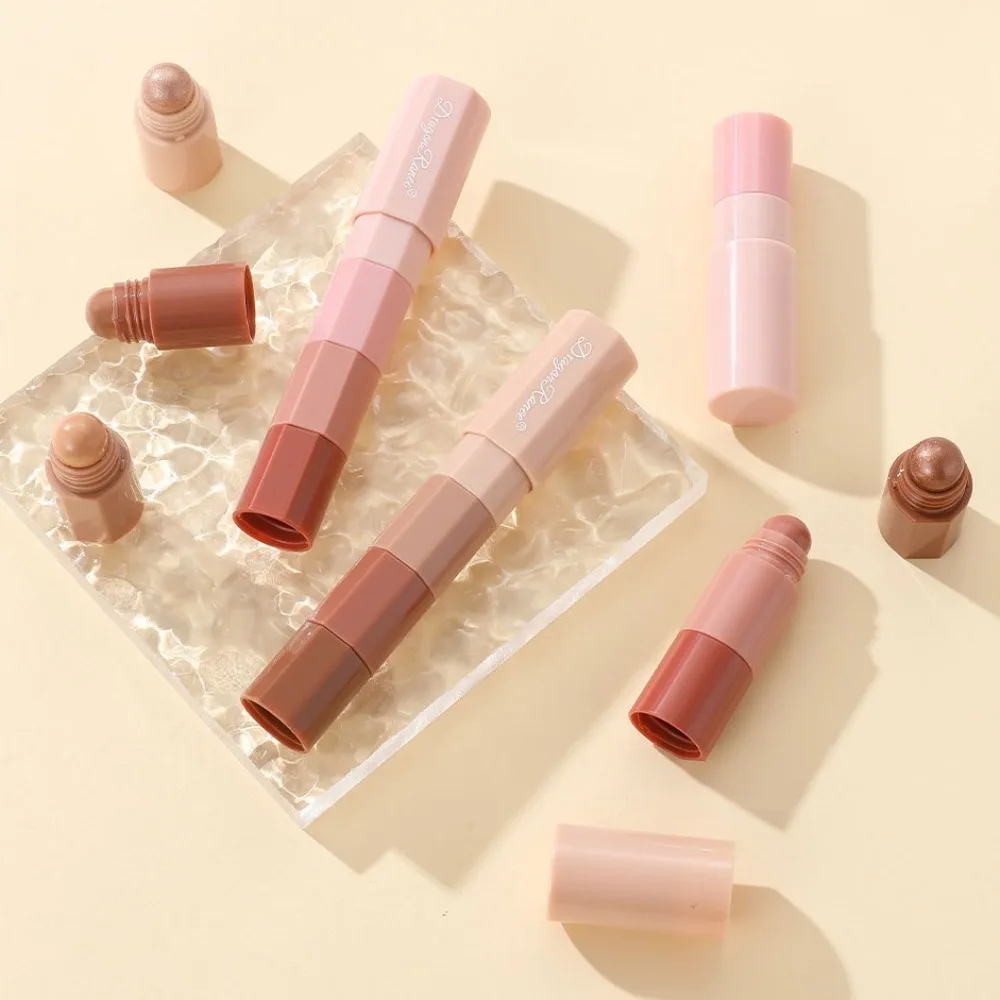 Makeup Lazy Eyeshadow Pencil 4 color/set Non-Smudge Highlighter Silkworm Pencil Pearlescent Waterproof Eyeshadow Stick