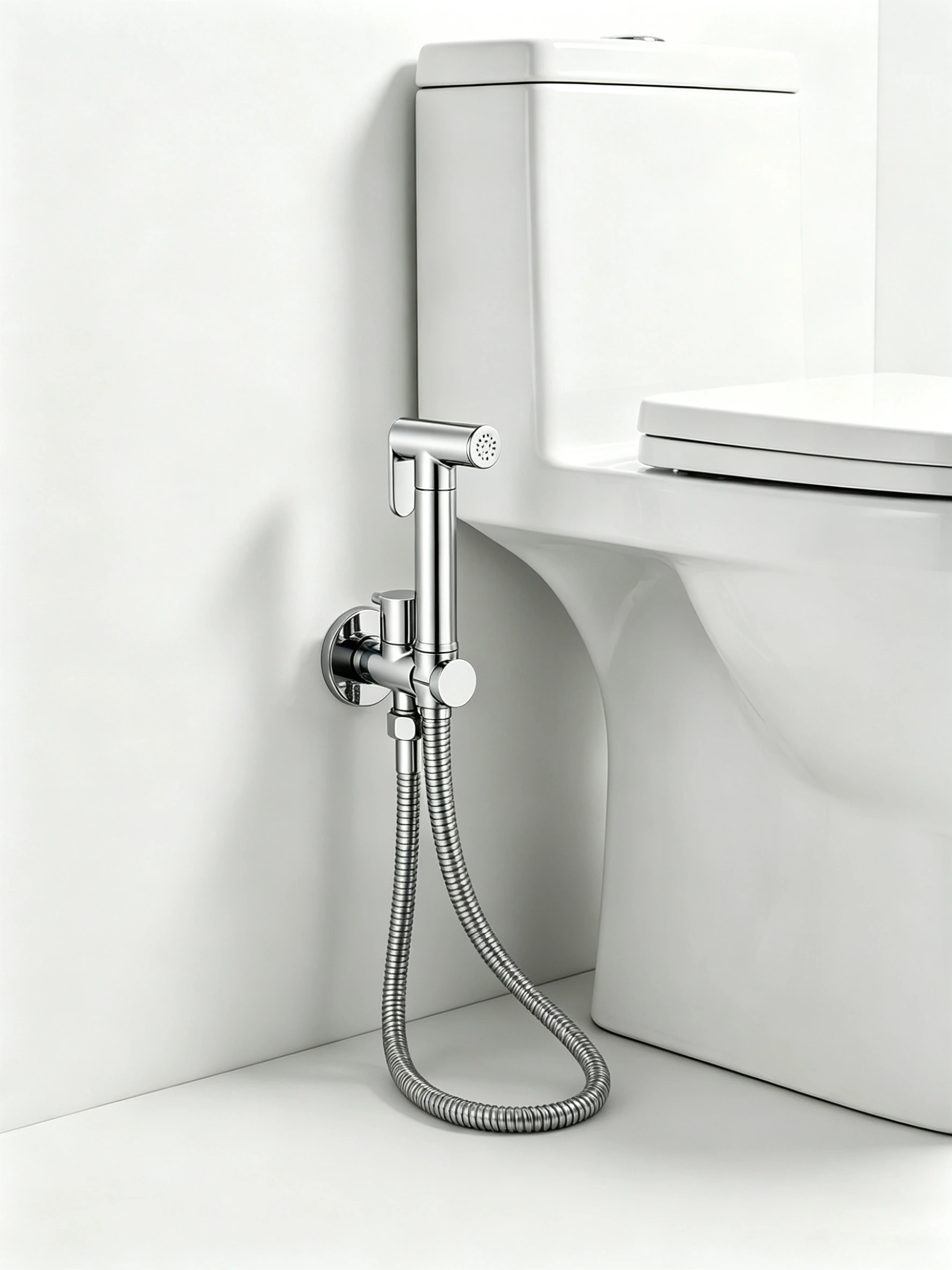 Toilet Cleaning Spray Gun,Brass Wall-Mounted Toilet Companion Spray Gun Set Gray Chrome Bursued Gold Household Bathroom High Pre