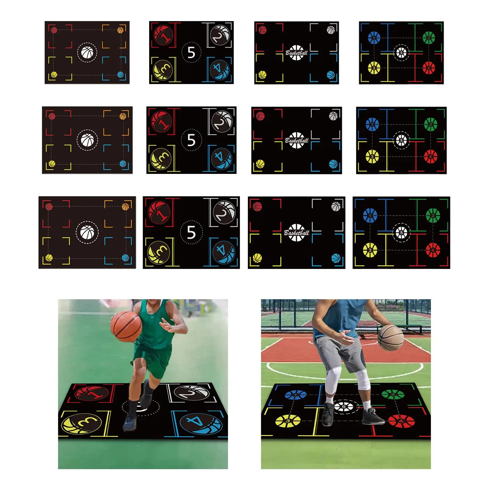 Basketball Training Mat Portable Ball Control Agility Footstep Training Mat