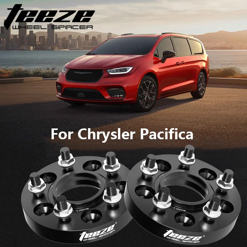 2 Piezas Espaciadores de Rueda de Aleación de Aluminio T6-7075 5x127 CB 71.6 M12X1.5 para Chrysler Pacifica, Adaptador de Placa de Brida para Ancho de Rueda Ampliado