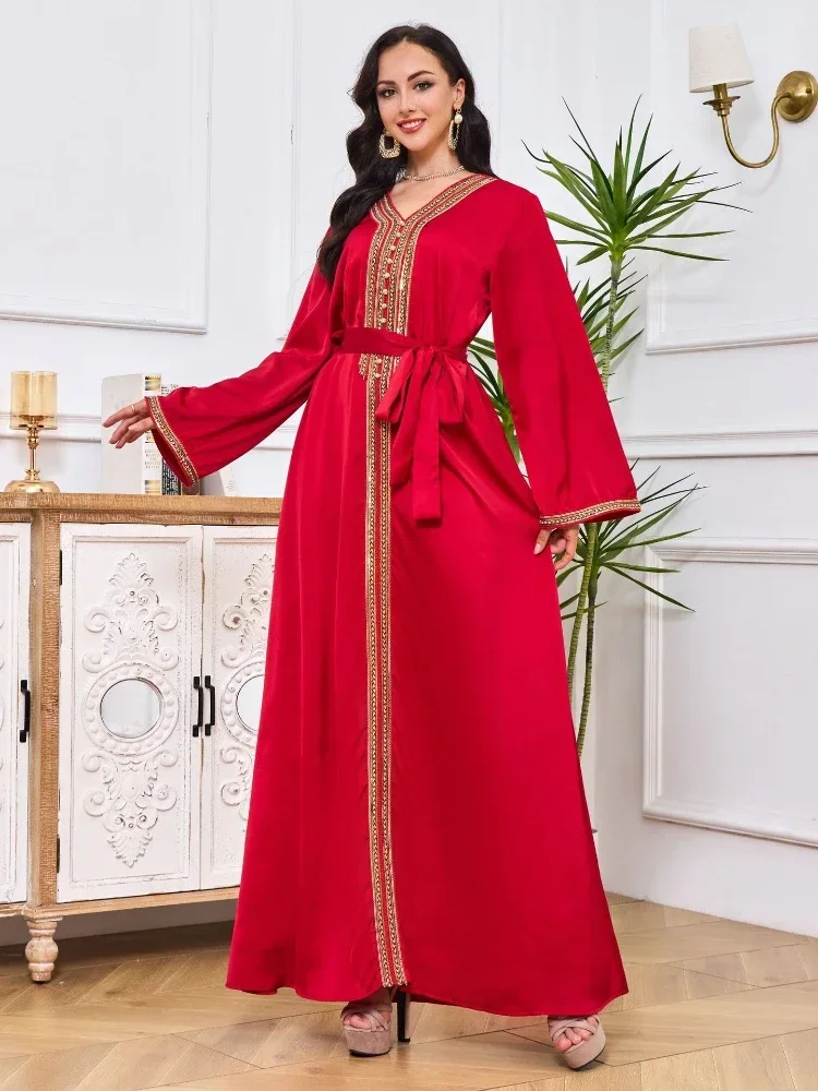 Caftan Dresses Arab Morocco Eid Muslim Dress Party Abaya Women Abayas Dubai Kaftan Ramadan Vestidos Jalabiya Elegant Vestidos