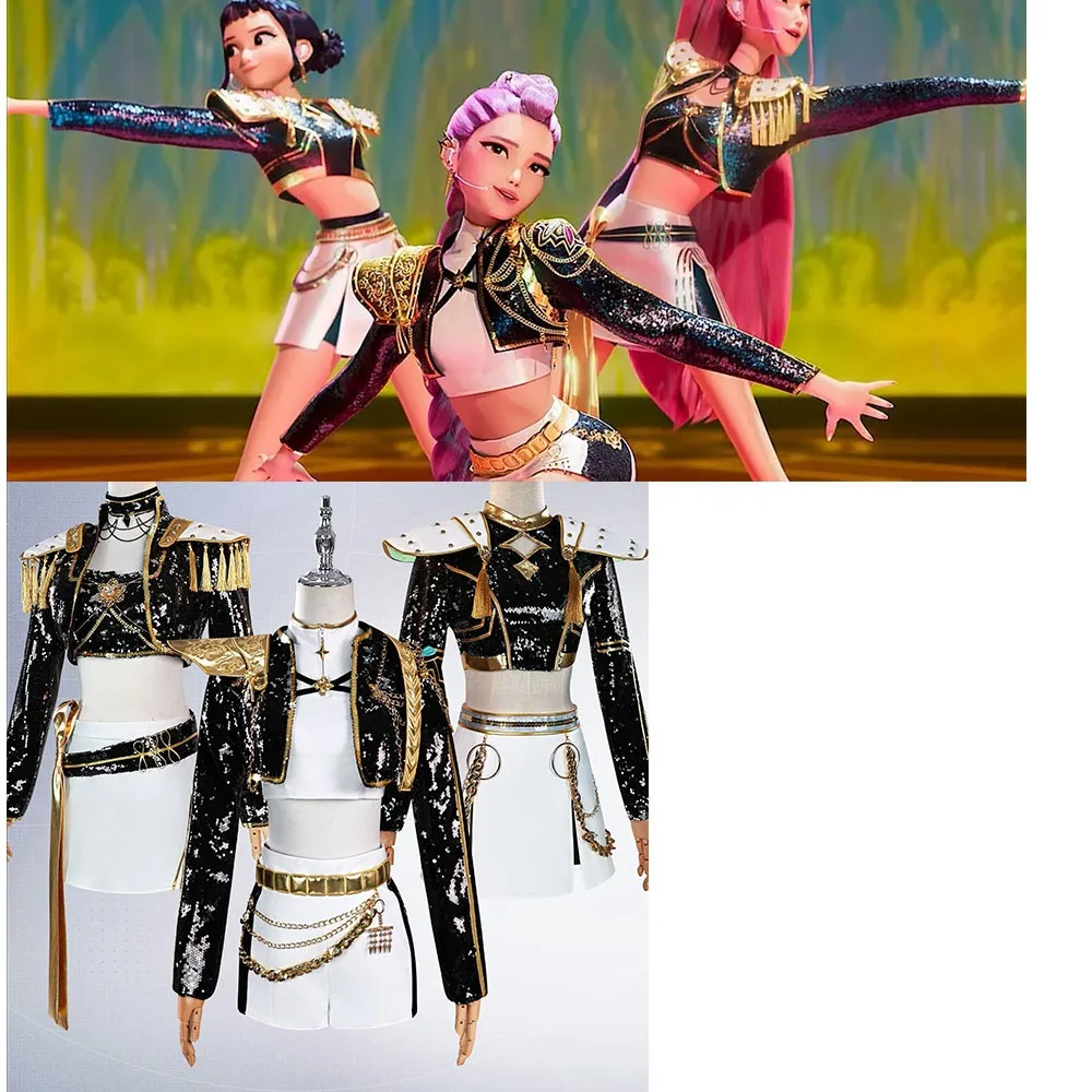 

Руми Зои Мира Косплей KPop Охотники на демонов Косплей Костюм Парик Хэллоуин Вечеринка Групвые аксессуары Хэллоуин Карнавальная вечеринка